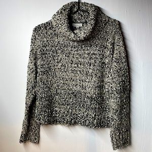 Moon River Chunky Turtleneck Sweater with Sparkle